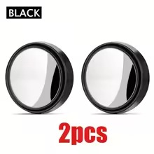 Black Suction Mirror For Car Bike Shop 2Pis 360 Degree